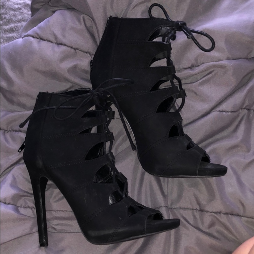 high strappy heels